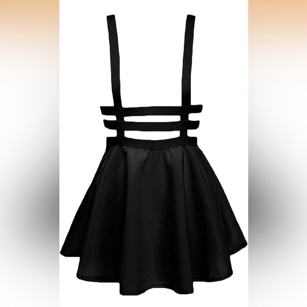 Bluetime Womens Pleated Short Braces Skirt